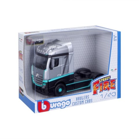 BBURAGO MODEL MERCEDES ACTROS GIGASPACE SILVER BLACK 1:43 BBURAGO MODEL MERCEDES ACTROS GIGASPACE SILVER BLACK 1:43