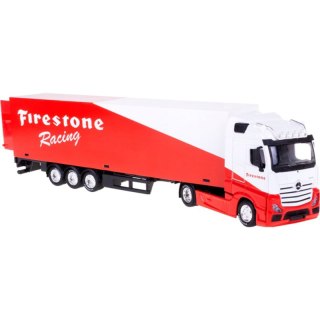 BBURAGO MODEL STREET FIRE HAULERS TRAILER FIRESTONE RACING 1:43