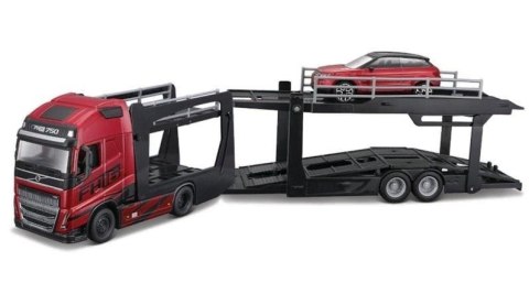 BBURAGO MODEL STREET FIRE MULTICAR CARRIER VOLVO FH16 WITH LAND ROVER LRX CONCEPT 1:43