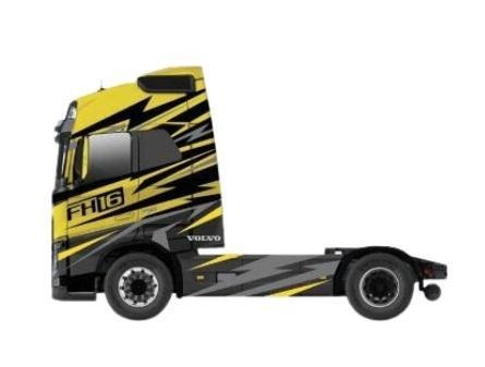 BBURAGO MODEL VOLVO FH16 YELLOW METALLIC GREY 1:43