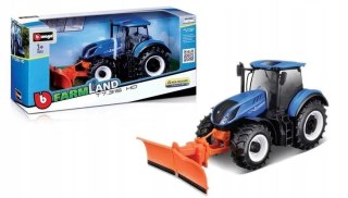 BBURAGO TRACTOR NEW HOLLAND T7.315 HD PŁUG 1:32