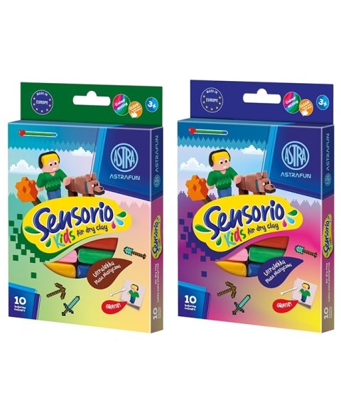 Masa plastyczna Astrafun Sensorio Kids Pixel 10 kolorów 1szt.mix