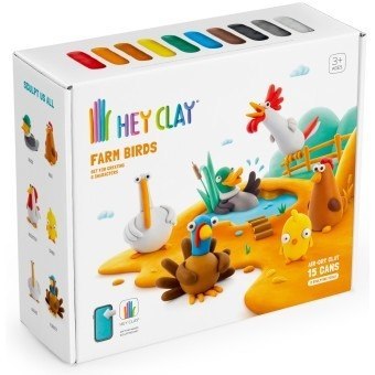 Masa plastyczna Hey Clay Ptaki z farmy HCL15020