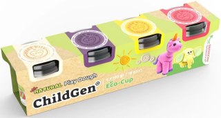 Naturalna ciastolina w eko-kubkach 4 kolory