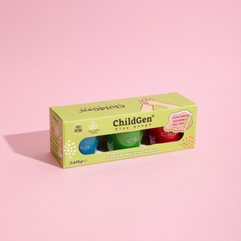 Naturalna ciastolina w słoiczkach 3 kolory