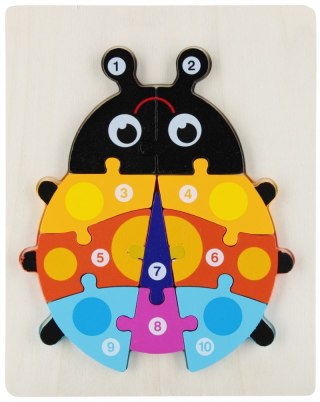 Układanka drewniana Biedronka 10 elementów