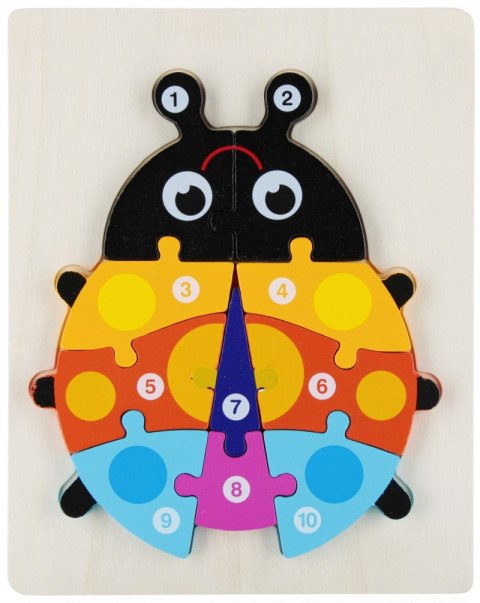 Układanka drewniana Biedronka 10 elementów