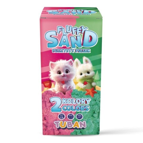 Zestaw Fluffy Sand puszysty piasek różowy i zielony 2 x 70 g
