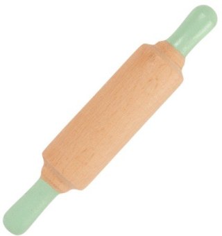 Drewniany wałek do ciastoliny miętowy
