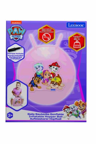 Nadmuchiwana piłka do skakania Paw Patrol 45cm różowa Lexibook BG040PAG