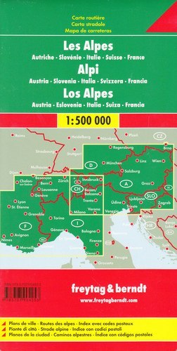 Alpy austria słowenia włochy szwajcaria Francja mapa 1:500 000 Alpy austria słowenia włochy szwajcaria Francja mapa 1:500 000