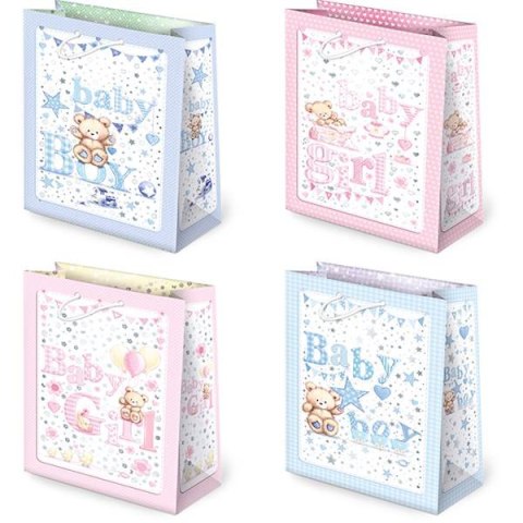 Torebki prezentowe T2-68 baby girl baby boy 10 sztuk Torebki prezentowe T2-68 baby girl baby boy 10 sztuk