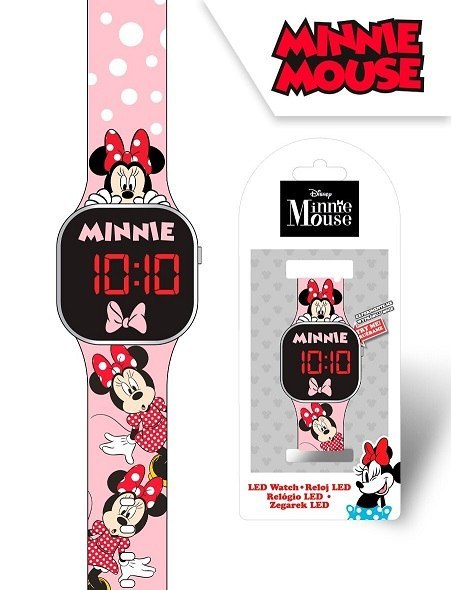 Zegarek LED z kalendarzem Minnie MN4369