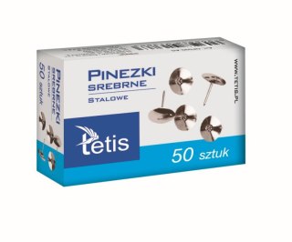 Paczka Pinezki srebrne 50 szt 10 sztuk