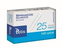Paczka Spinacze biurowe okrągłe 25mm 100 szt 10 sztuk Paczka Spinacze biurowe okrągłe 25mm 100 szt 10 sztuk