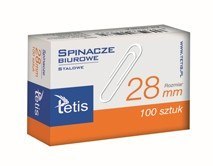 Paczka Spinacze biurowe okrągłe 28mm 100 szt 10 sztuk
