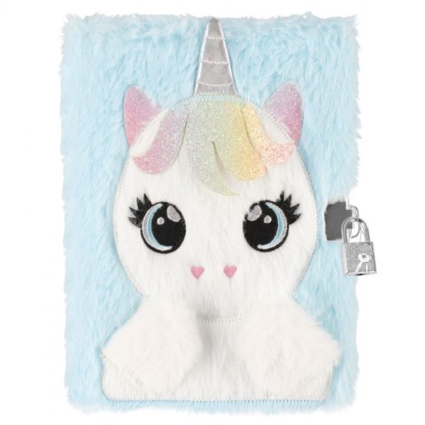 Pamiętnik A5 pluszowy z kłódką Unicorn Pamiętnik A5 pluszowy z kłódką Unicorn