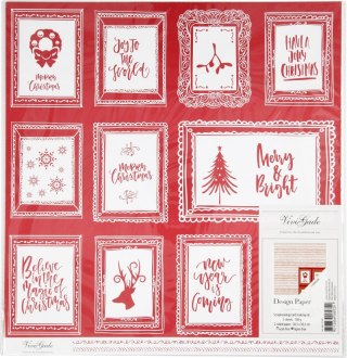 Papier ozdobny Doodles and texts scrapbooking 30,5x30,5cm 180g 5 arkuszy edycja limitowana