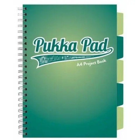 Kołozeszyt Pukka Pad A4 Project Book Dark Teal turkusowy Kołozeszyt Pukka Pad A4 Project Book Dark Teal turkusowy