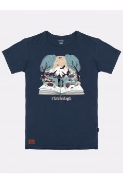 Koszulka męska Baśniowa Kraina #TataTeżCzyta granatowa L