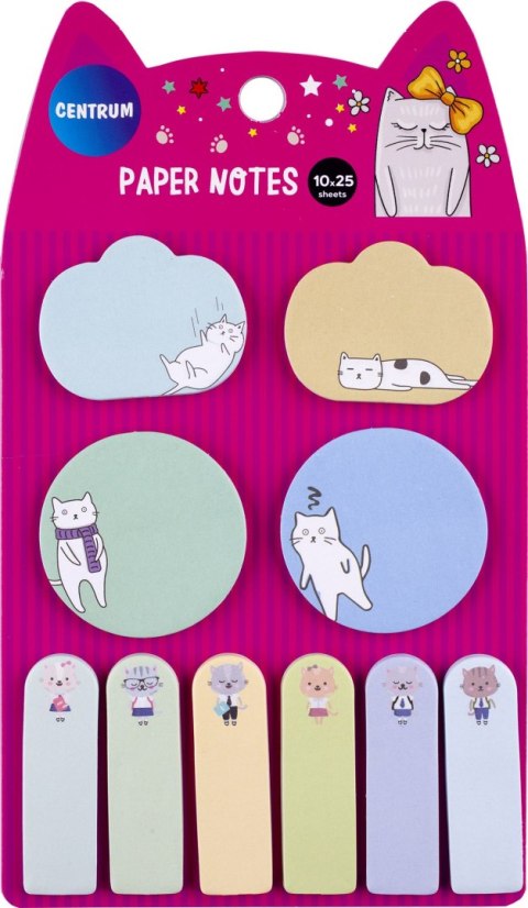 Karteczki samoprzylepne i zakładki indeksujące Cute Cat 10 wzorów Karteczki samoprzylepne i zakładki indeksujące Cute Cat 10 wzorów