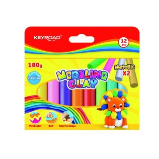 Plastelina okrągła KEYROAD 12 kolorów