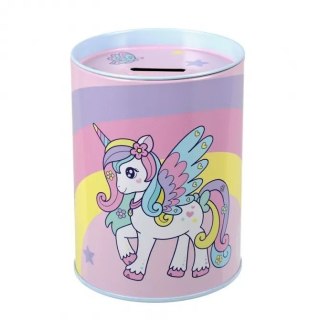 Skarbonka metalowa okrągła Unicorn
