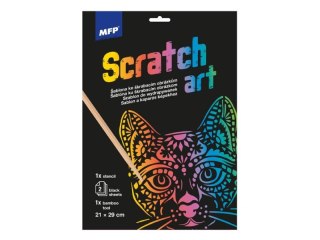 Wydrapywanka A4 szablon Kot + 2 kartki 1032218