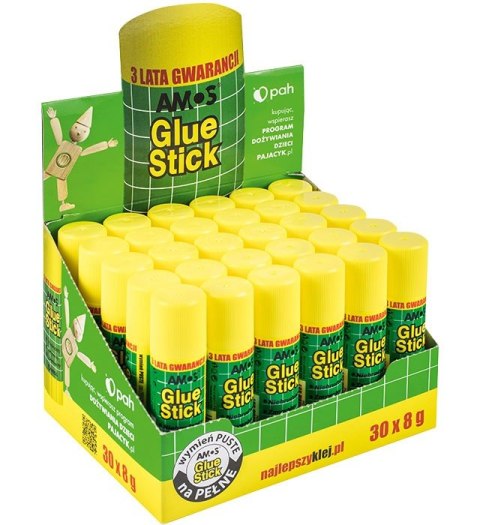 Display Klej w sztyfcie AMOS 8g 30 szt. Display Klej w sztyfcie AMOS 8g 30 szt.