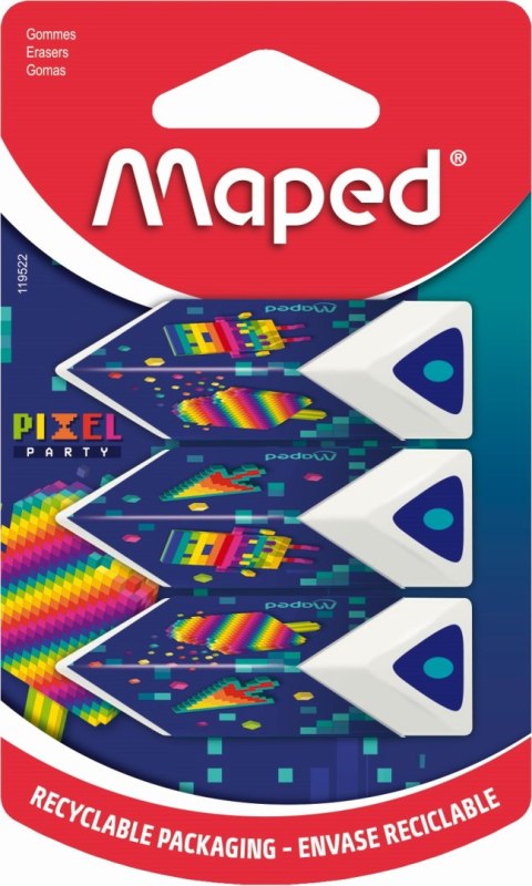 Gumka Pixel Pyramid blister 3 szt. Gumka Pixel Pyramid blister 3 szt.