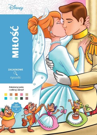 Miłość. Art therapy. Kolorowanka antystresowa. Disney. Zagadkowe rysunki