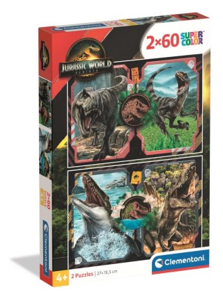 Puzzle 2x60 Super kolor Jurassic world 24830