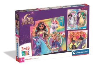 Puzzle 3x48 Super kolor Unicorn Academy 25325