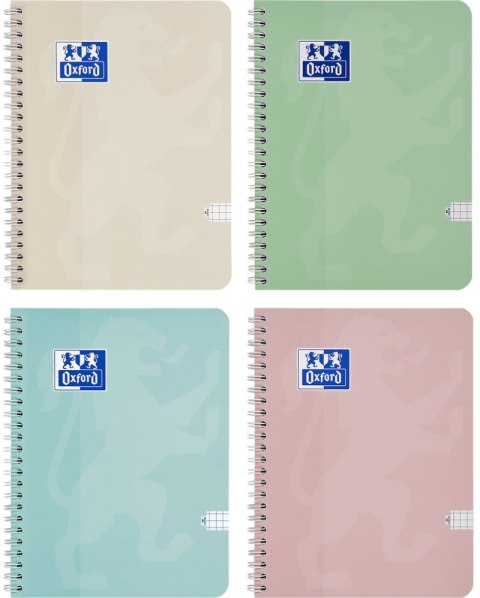 Kołozeszyt A4 80k.kratka Oxford Touch pastel 1szt.mix Kołozeszyt A4 80k.kratka Oxford Touch pastel 1szt.mix
