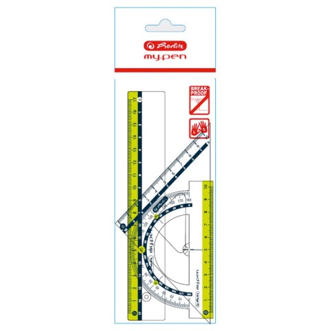 Komplet geometryczny Herlitz 3-częściowy Komplet geometryczny Herlitz 3-częściowy