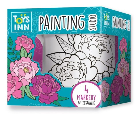 Kubek do kolorowania z markerami peonie ToysInn STN 8363