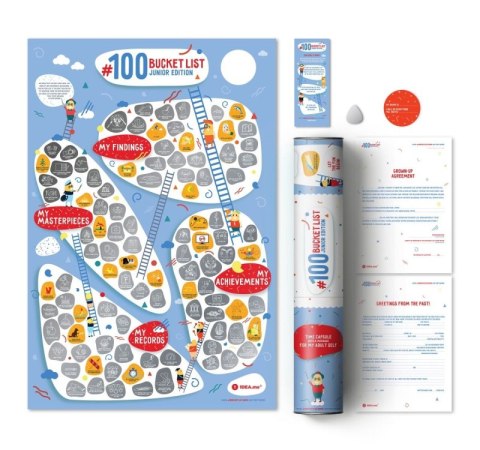 Plakat zdrapka 100 bucketlist junior edition Plakat zdrapka 100 bucketlist junior edition