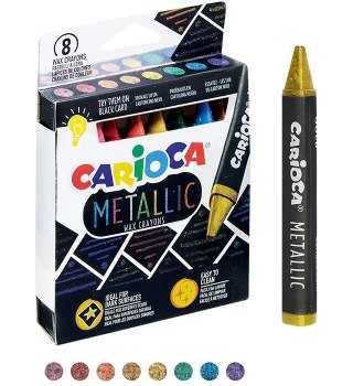 Kredki świecowe metaliczne Carioca 8 kolorów (43163)