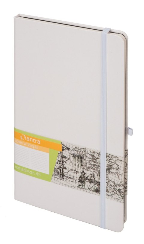 Notes romantyzm A5 kropki biały Notes romantyzm A5 kropki biały