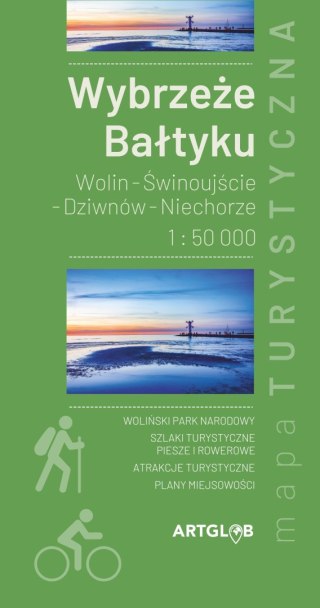 Wybrzeże Bałtyku Wolin - Świnoujście - Dziwnów - Niechorze 1:50 000