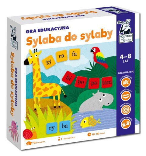 Gra Sylaba do sylaby 4-8 lat Kapitan Nauka