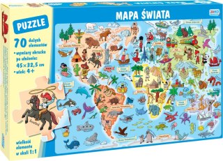 Puzzle 70 Mapa świata
