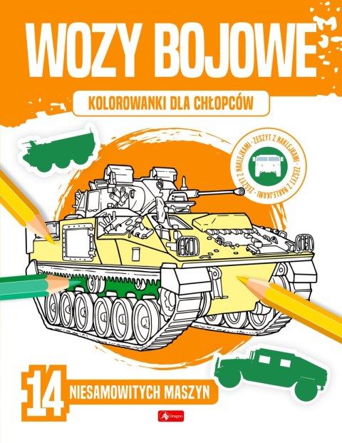 Wozy bojowe. Kolorowanki dla chłopców Wozy bojowe. Kolorowanki dla chłopców