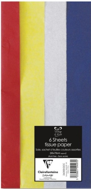 Bibuła 50x70 cm mix 4 kolory 6 arkuszy