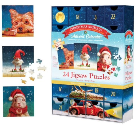 Kalendarz adwentowy puzzle Funny Christmas Animals 8924-5734 Kalendarz adwentowy puzzle Funny Christmas Animals 8924-5734