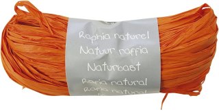 Rafia naturalna kolor Pomarańczowy 50g
