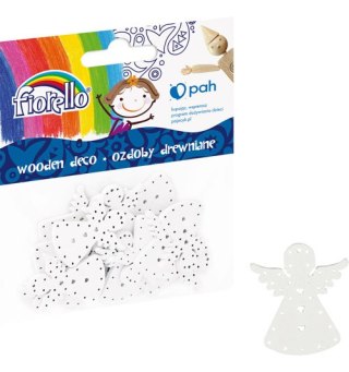 Ozdoby drewniane aniołek 25x30mm 15 szt. FIORELLO GR-WD824