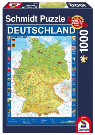 Puzzle 1000 PQ Mapa Niemiec 106613