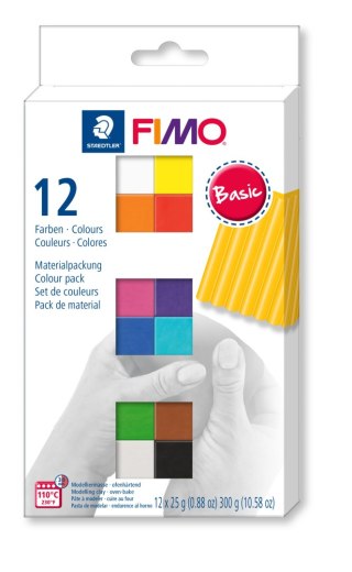 Zestaw FIMO soft kolory Brilliant 12x25g Staedtler