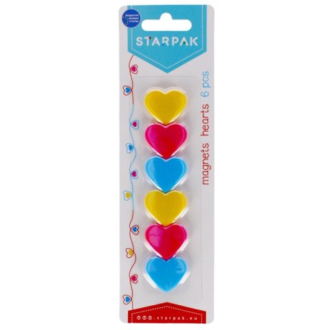 Magnesy serce 6 szt. Magnesy serce 6 szt.